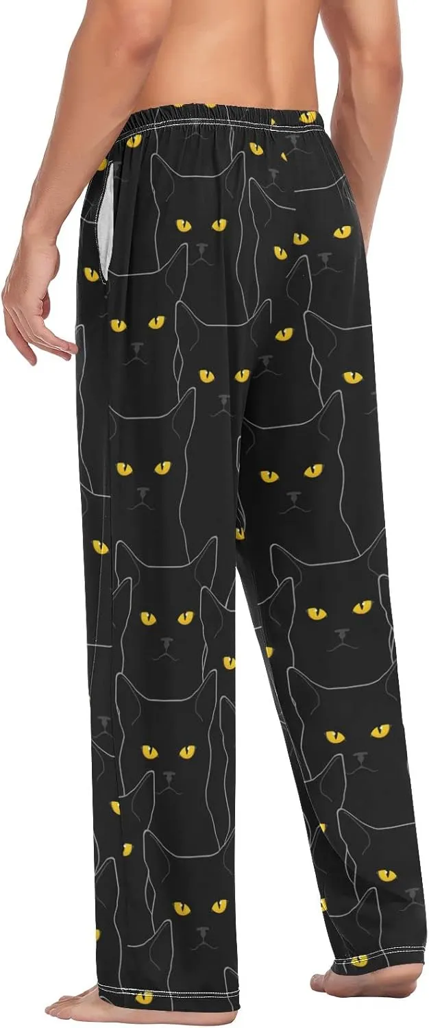Christmas Men's Pajama Pants Men's Separate Bottoms with Pockets Lightweight Sleep Lounge PJ Bottoms for Men