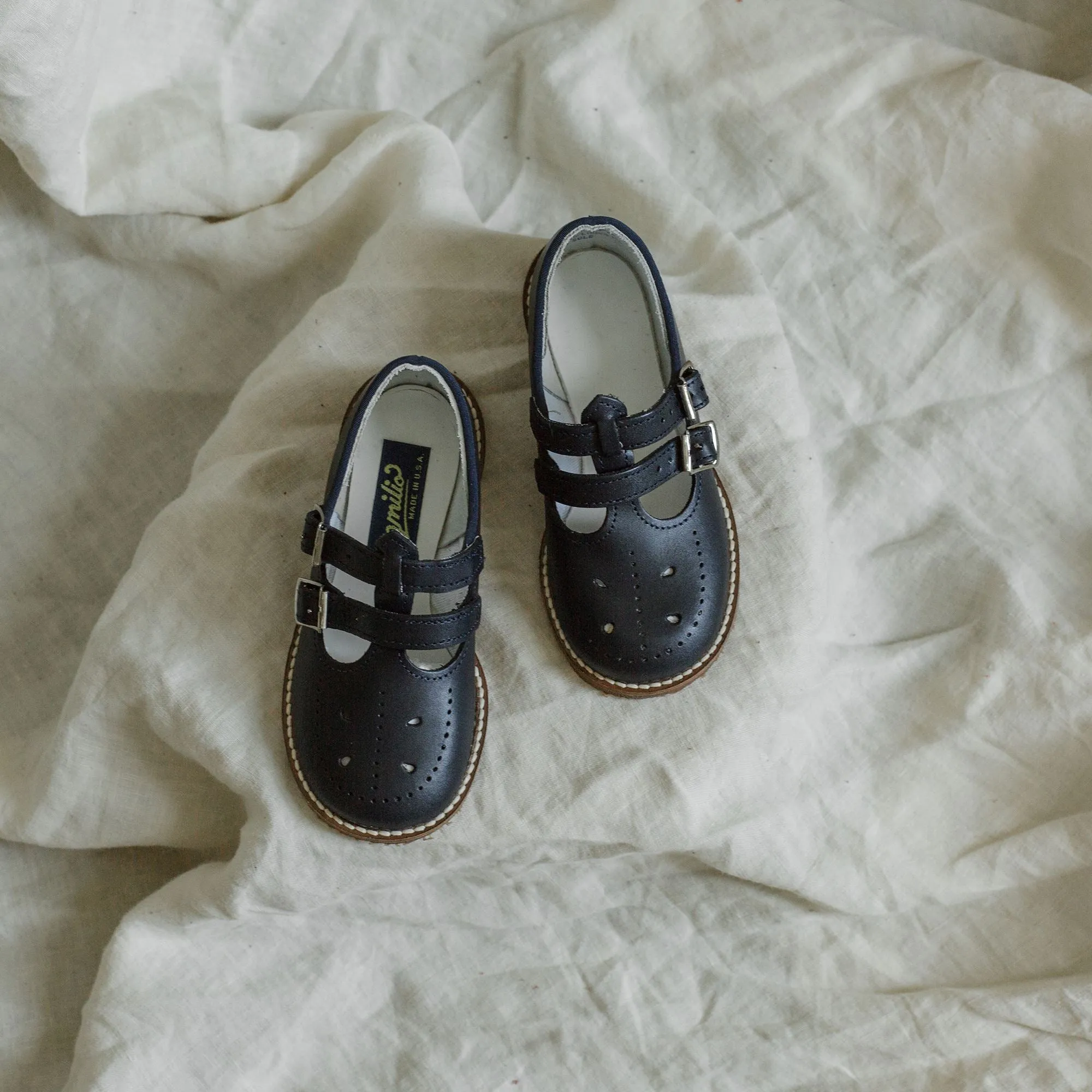 Claire T-Strap | Navy