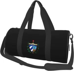 Coat of arms of Cuba Convertible Garment Bag with Shoulder Strap, Carry on Garment Duffel Bag for Men Women - Rolling Foldable for Travel Luggage Bags (Black)
