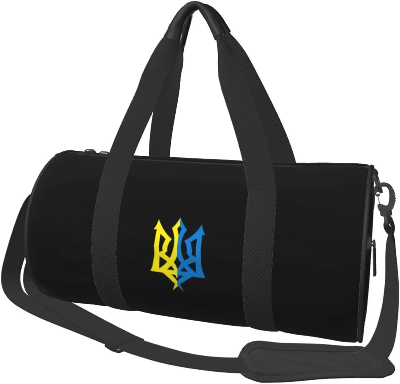 Coat of arms of Ukraine Convertible Garment Bag with Shoulder Strap, Carry on Garment Duffel Bag for Men Women - Rolling Foldable for Travel Luggage Bags (Black)