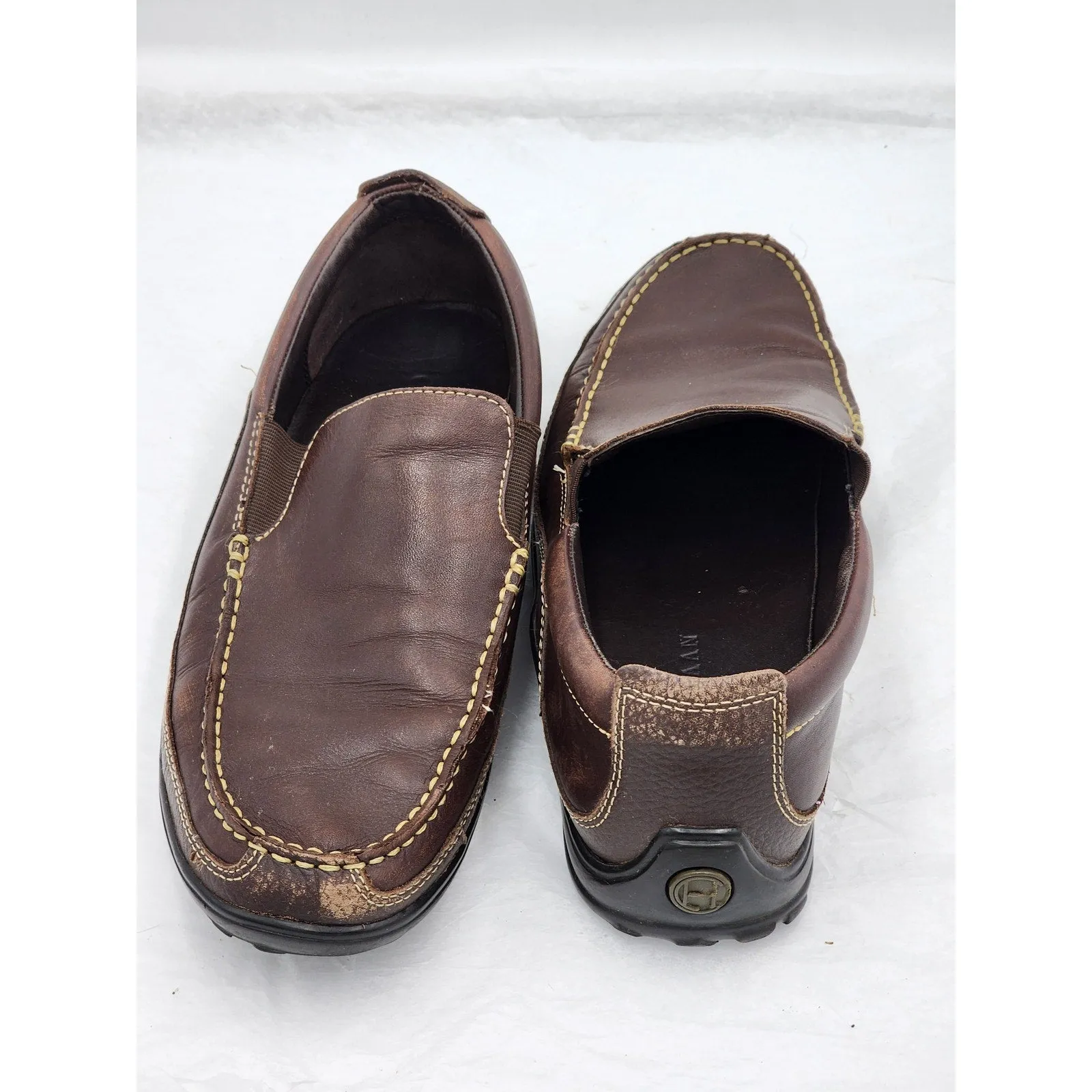 Cole Haan Shoes Loafers Mens Size 9M Brown Leather Slip On Loafers c04059