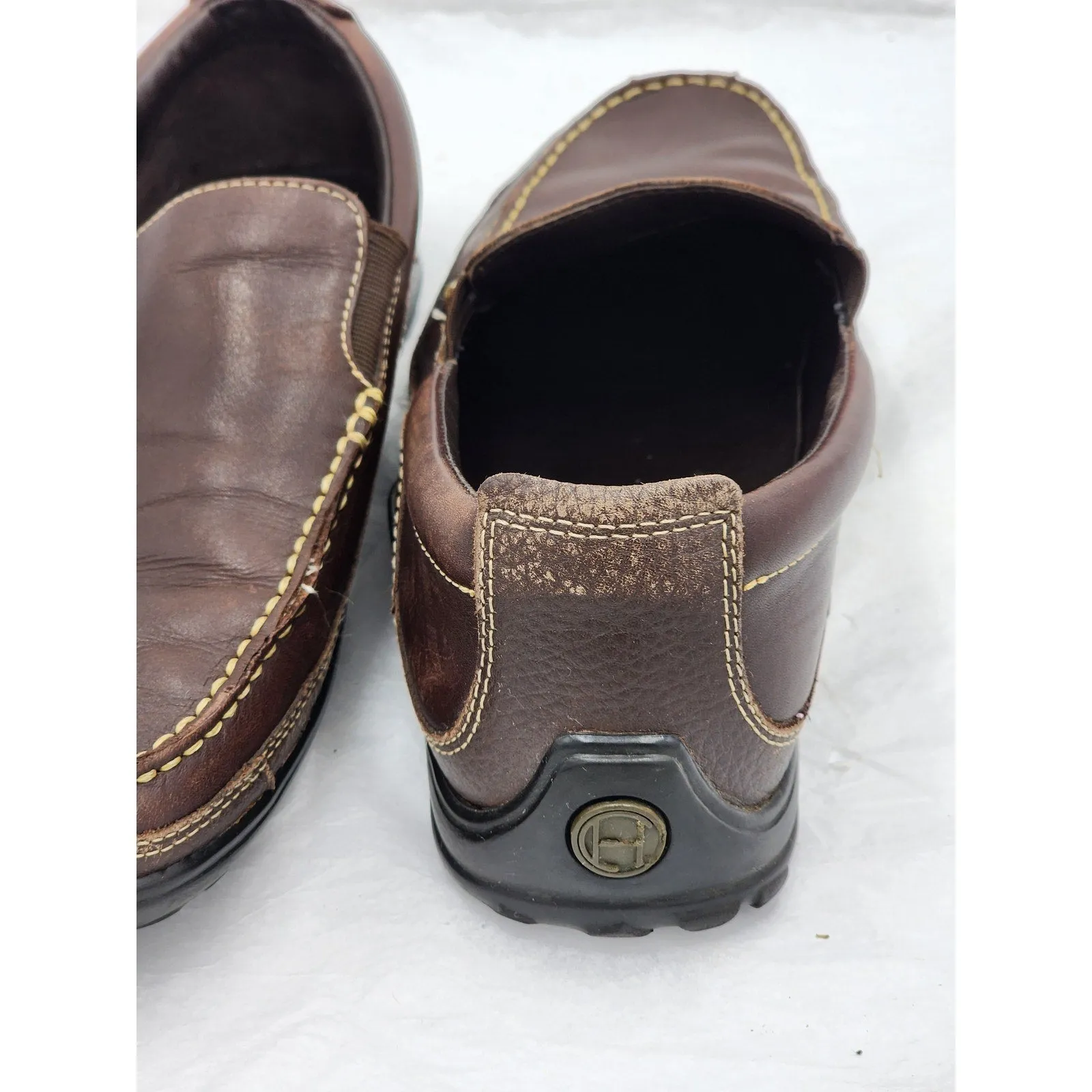 Cole Haan Shoes Loafers Mens Size 9M Brown Leather Slip On Loafers c04059
