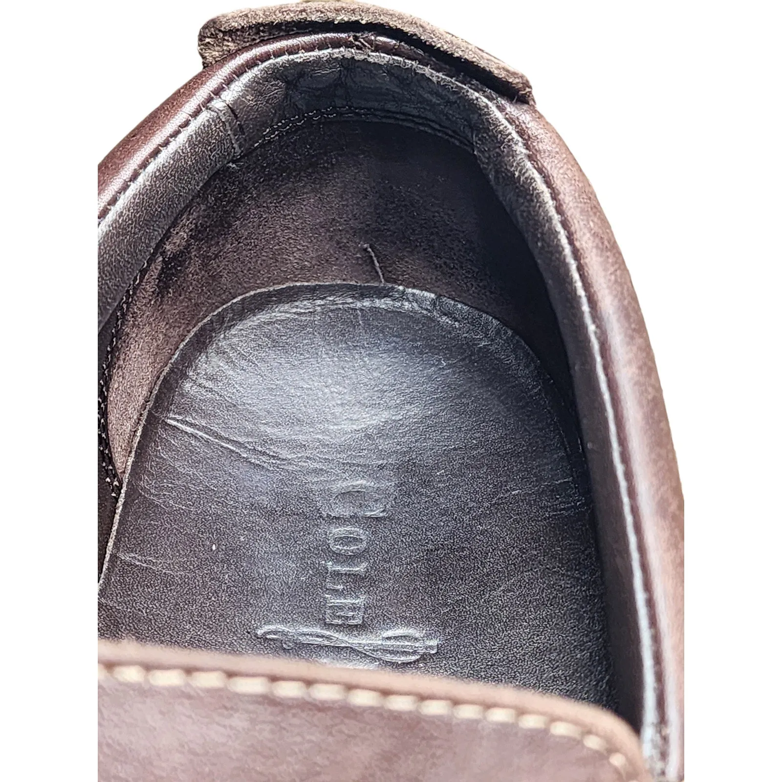 Cole Haan Shoes Loafers Mens Size 9M Brown Leather Slip On Loafers c04059