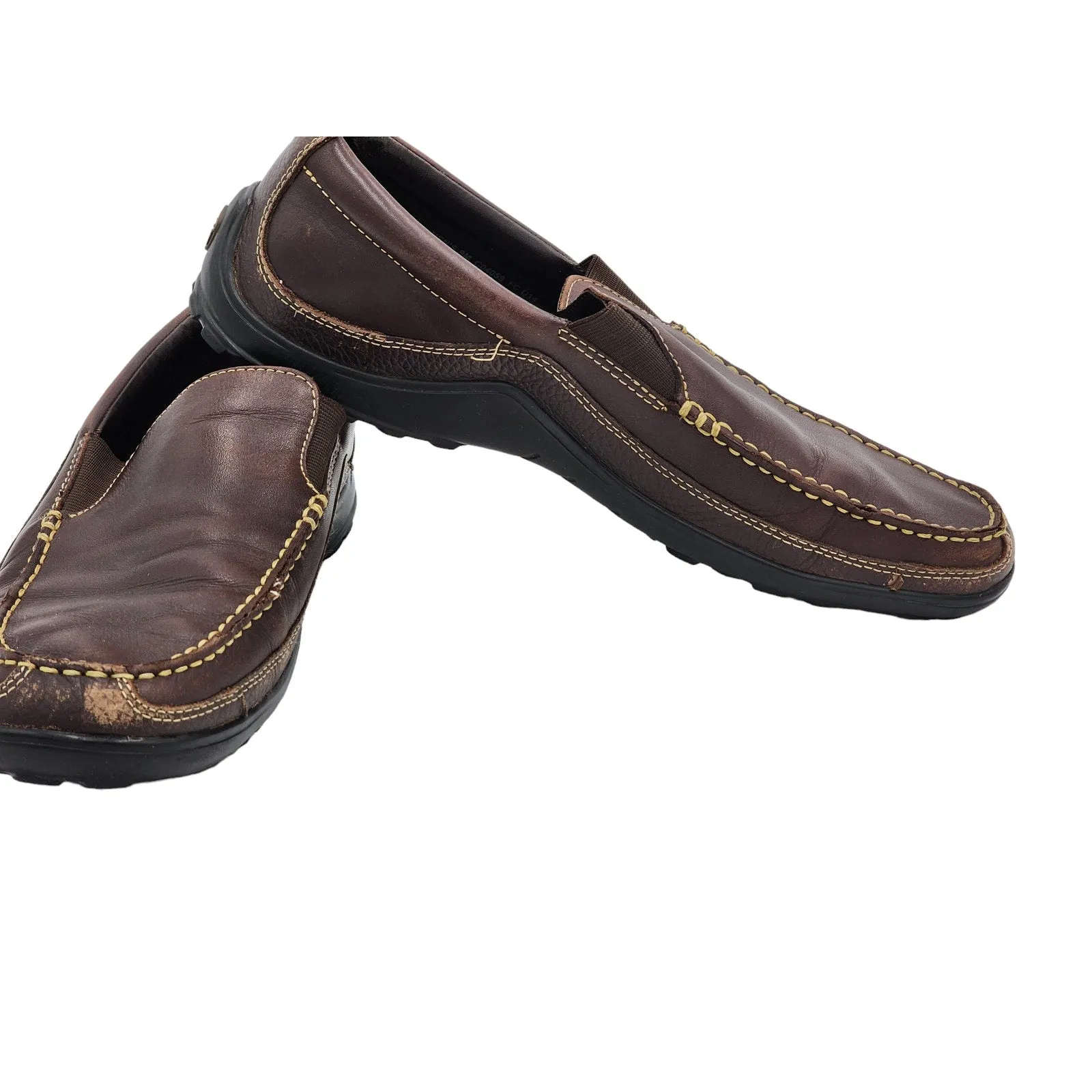 Cole Haan Shoes Loafers Mens Size 9M Brown Leather Slip On Loafers c04059
