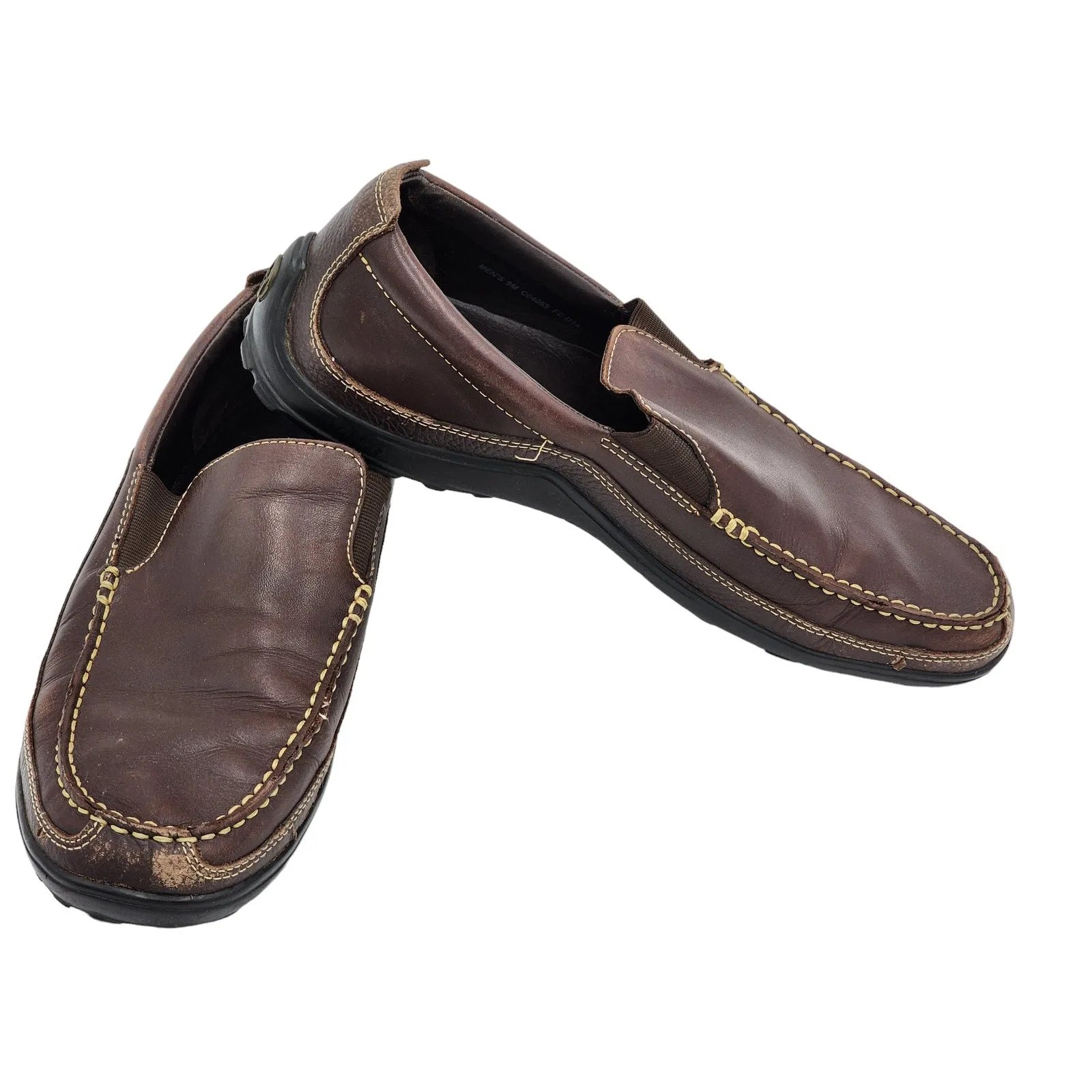 Cole Haan Shoes Loafers Mens Size 9M Brown Leather Slip On Loafers c04059