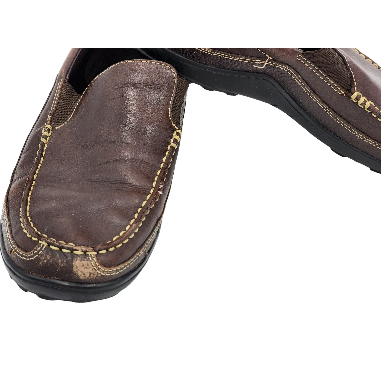 Cole Haan Shoes Loafers Mens Size 9M Brown Leather Slip On Loafers c04059