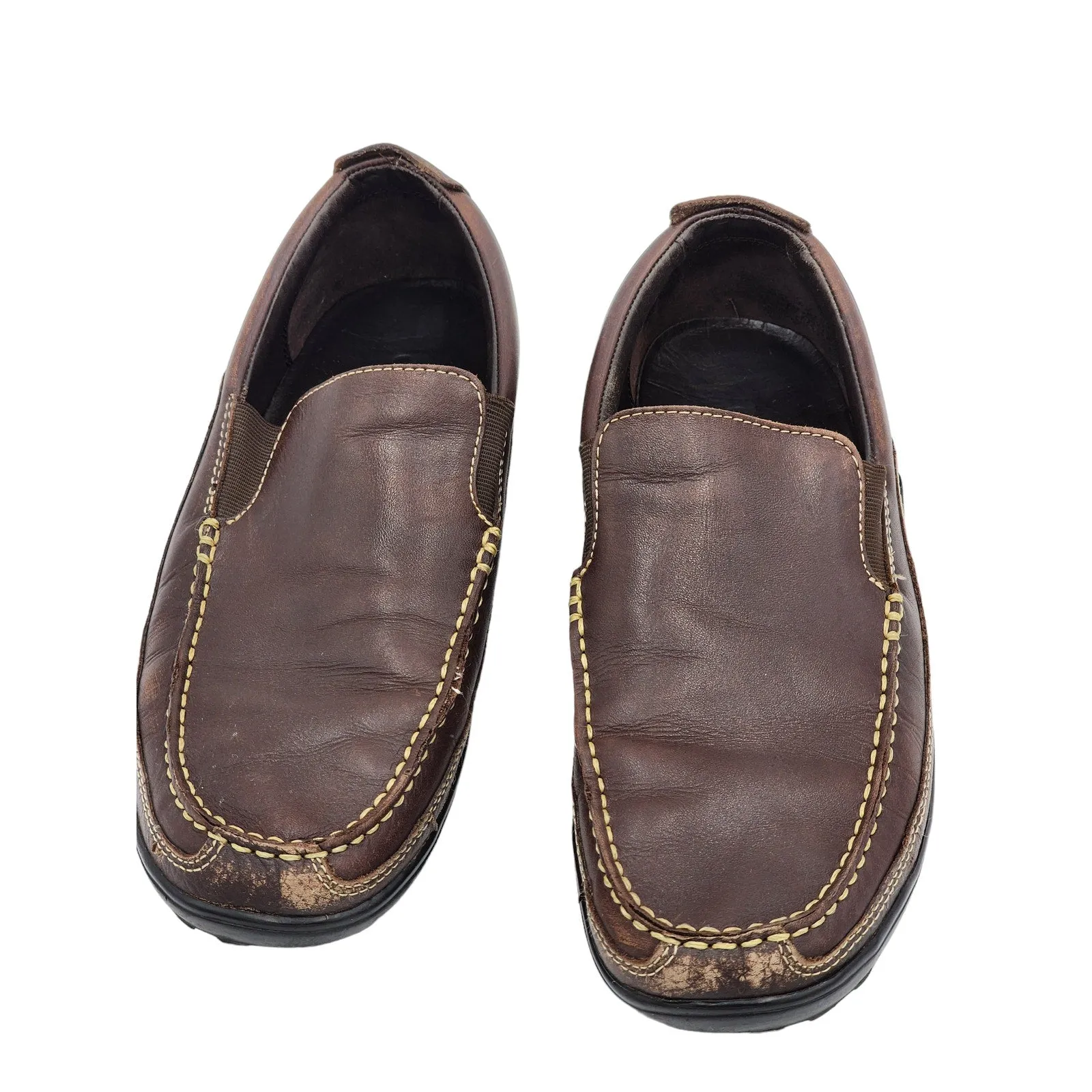 Cole Haan Shoes Loafers Mens Size 9M Brown Leather Slip On Loafers c04059