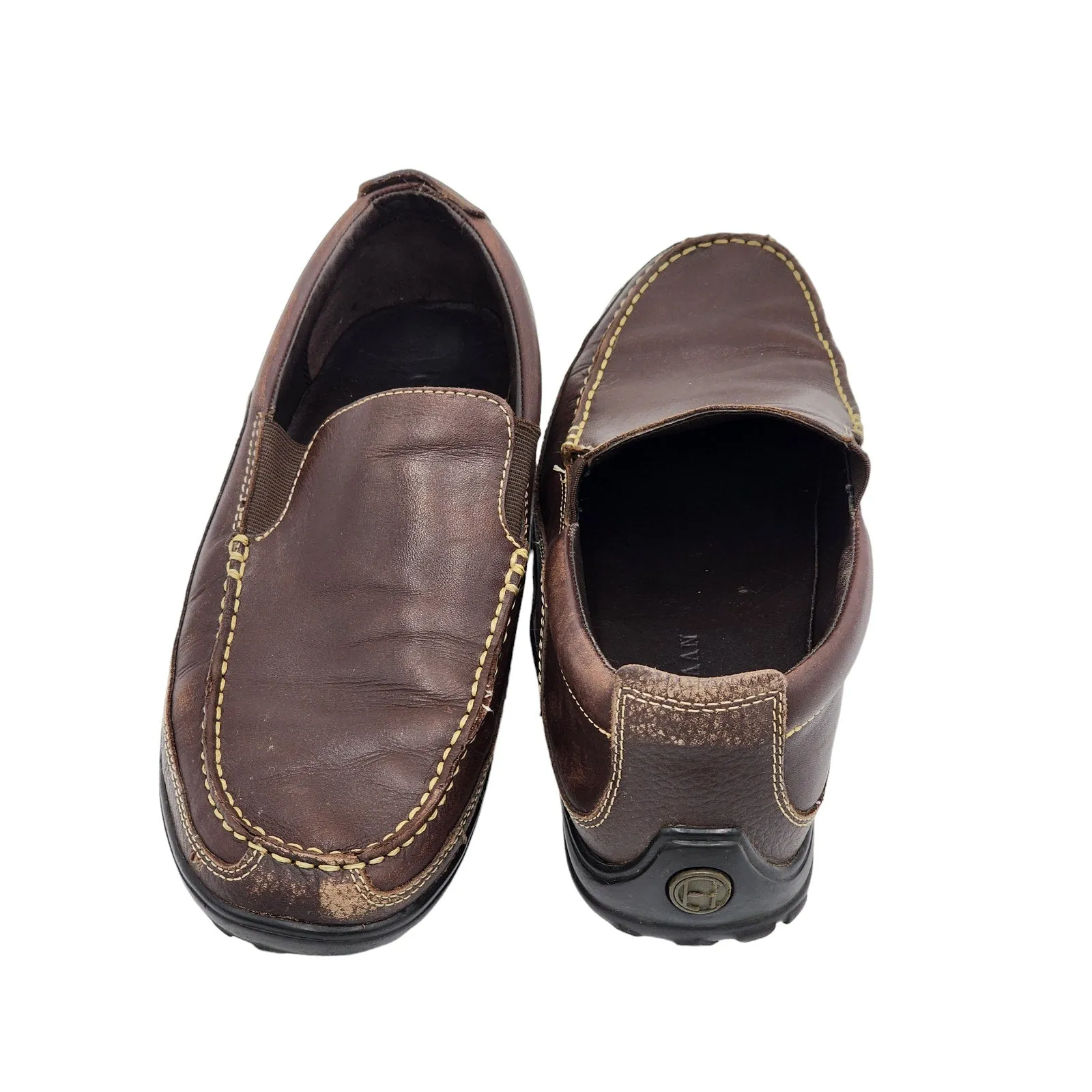 Cole Haan Shoes Loafers Mens Size 9M Brown Leather Slip On Loafers c04059