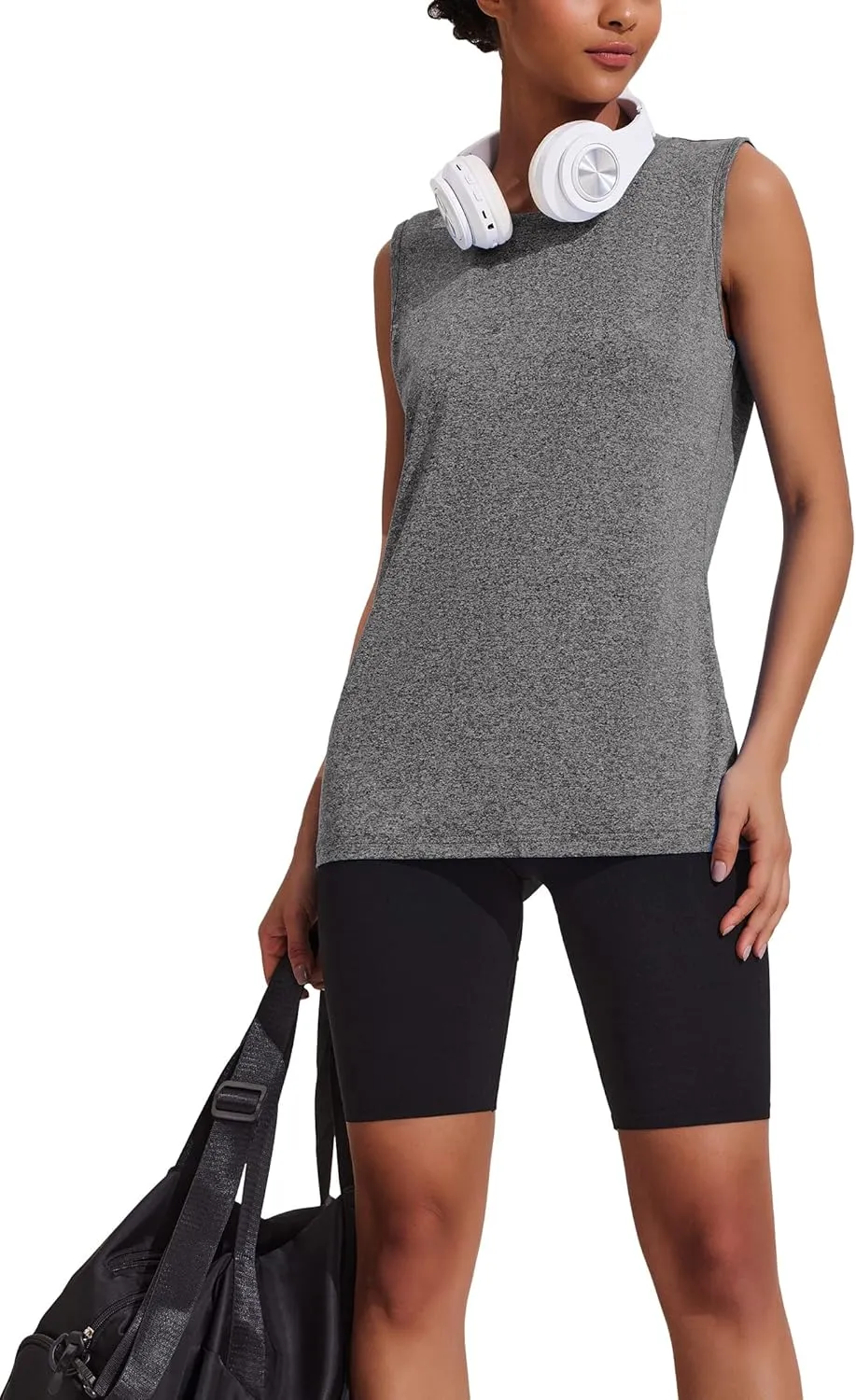 COOrun Women's Sleeveless Athletic Shirts Lightweight Sports Shirt Quick Dry Yoga Tank Tops Muscle Tank