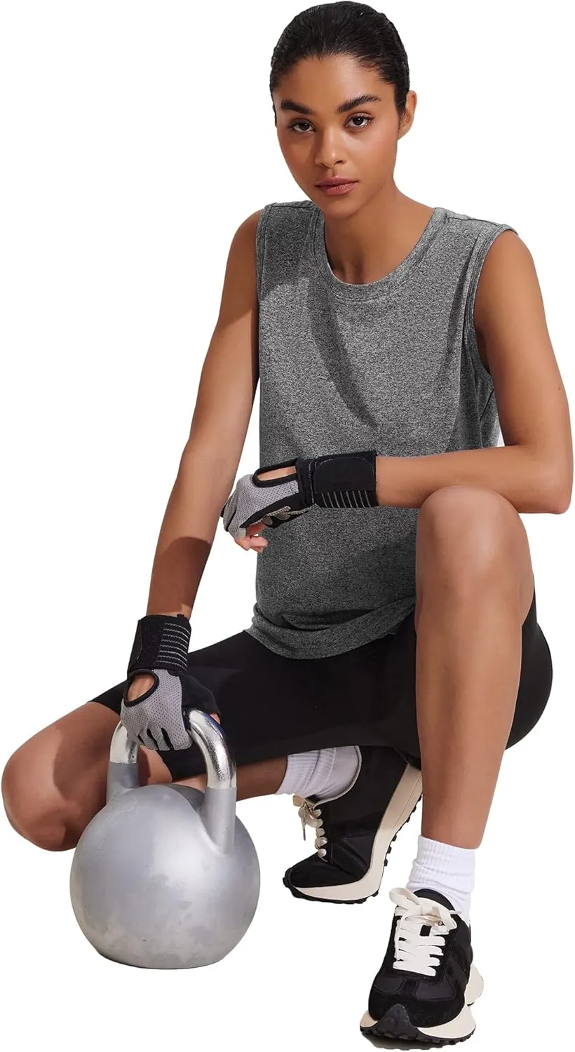 COOrun Women's Sleeveless Athletic Shirts Lightweight Sports Shirt Quick Dry Yoga Tank Tops Muscle Tank
