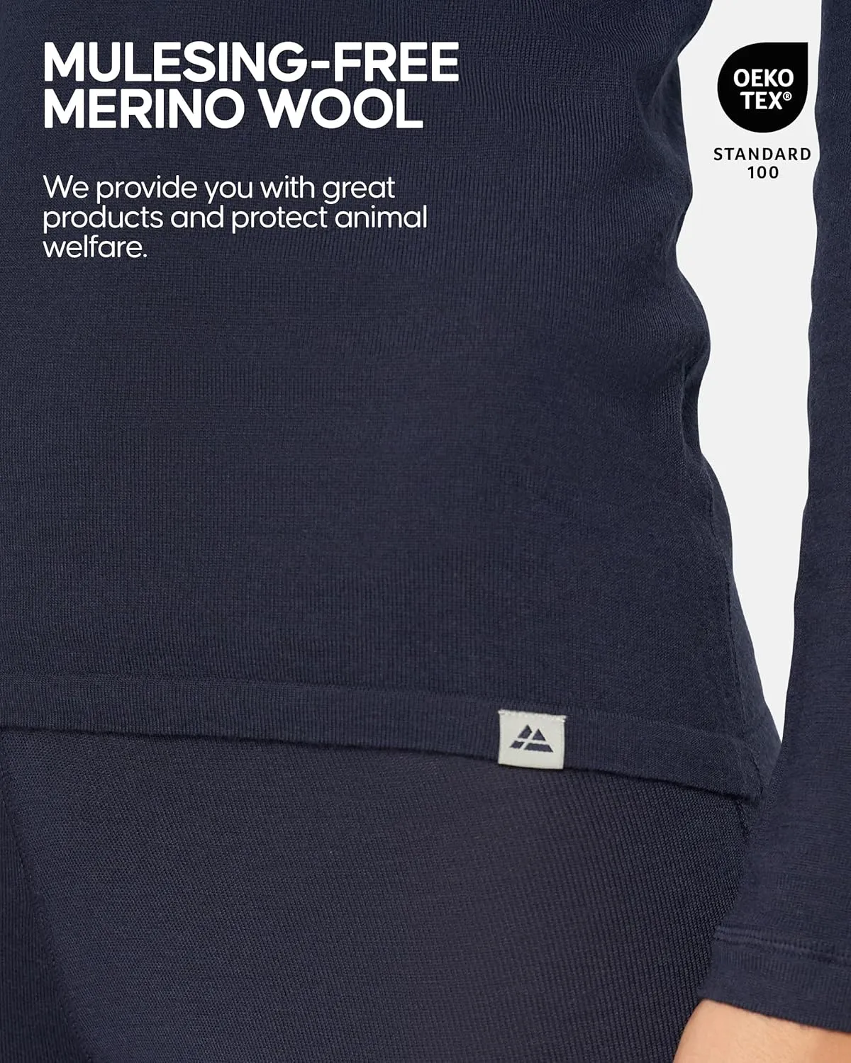 DANISH ENDURANCE Merino Wool Long Sleeve for Women, Thermal Vests for Women, Base Layer Underwear Tops, Winter Thermals