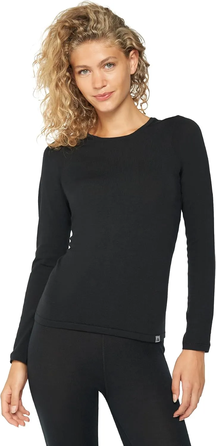 DANISH ENDURANCE Merino Wool Long Sleeve for Women, Thermal Vests for Women, Base Layer Underwear Tops, Winter Thermals