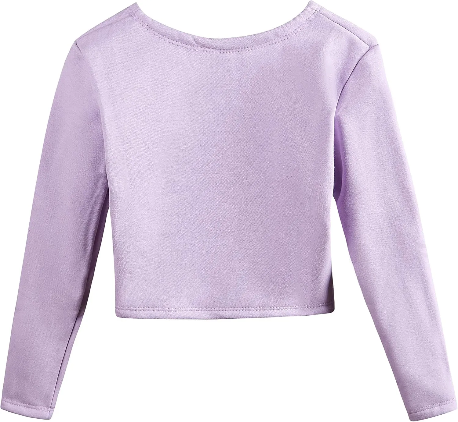 DANSHOW Girls Ballet Wrap Tops Kids Long Sleeve Dance Sweater,Velvet Inner