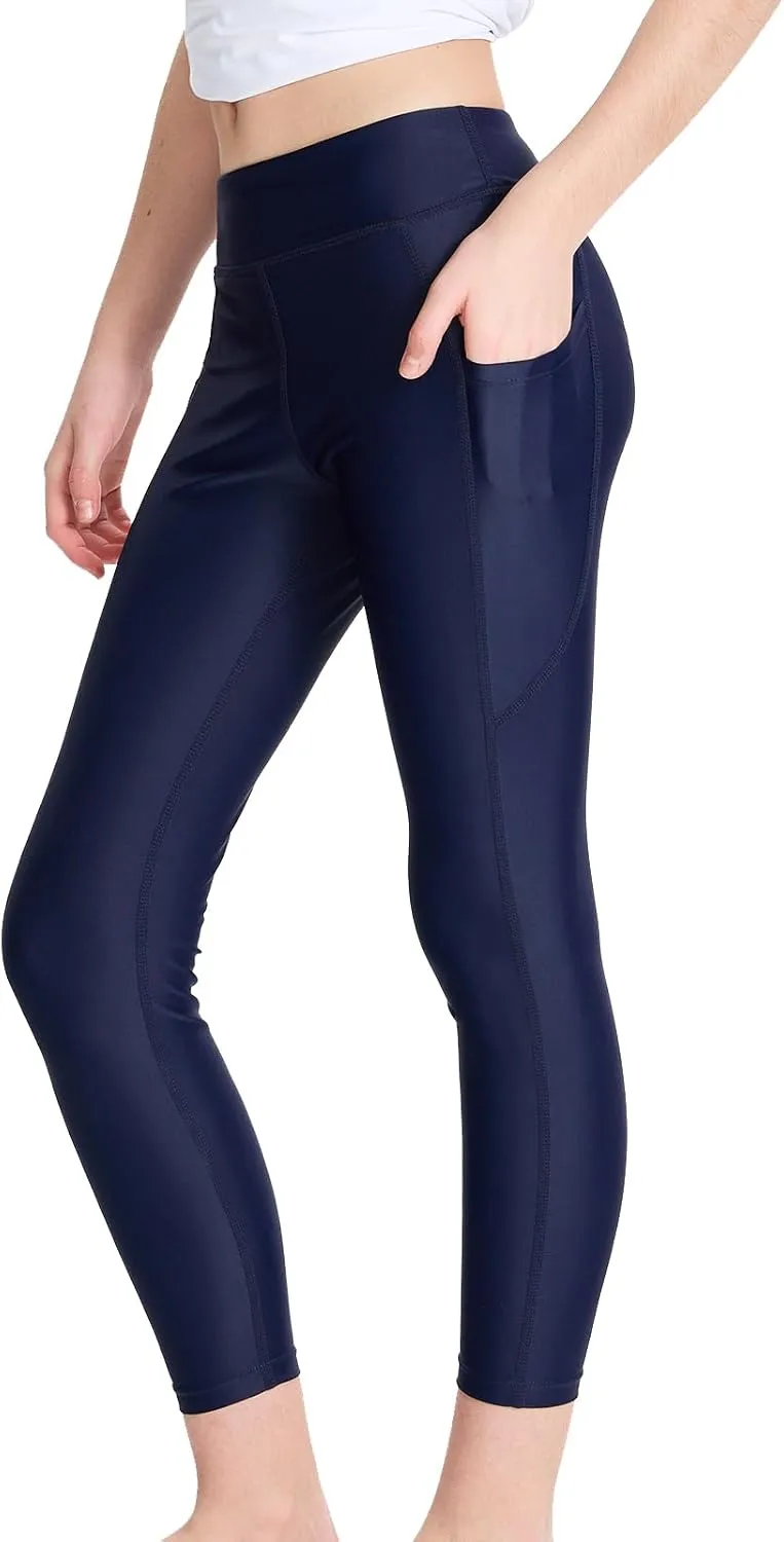 DEVOROPA Boys Girl's Swim Pants Quick Dry Swimming Leggings Board Surfing Beach Swimwear UPF 50  Tights Rash Guard Swimsuit
