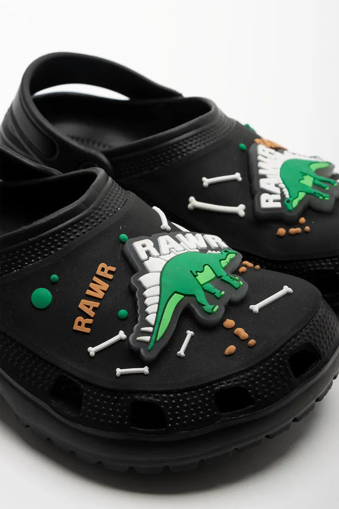 Dinosaur Clog Black