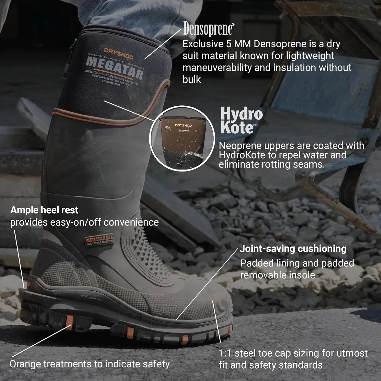 Dryshod Men's Megatar Met Guard Steel Toe Work Boot