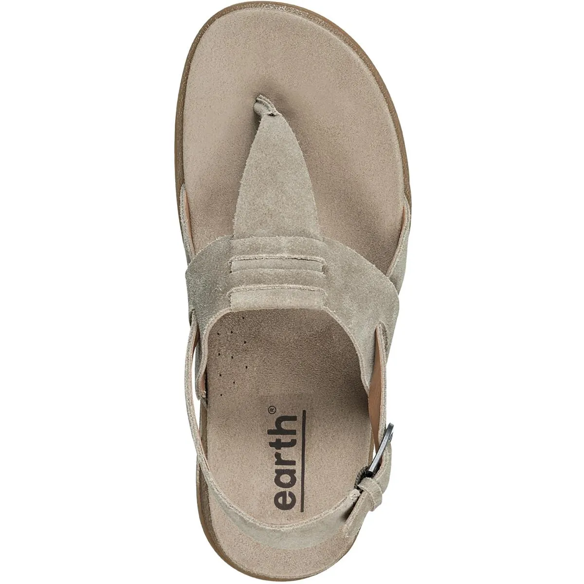 Earth Womens Luciana 8 Suede Thong Slingback Sandals