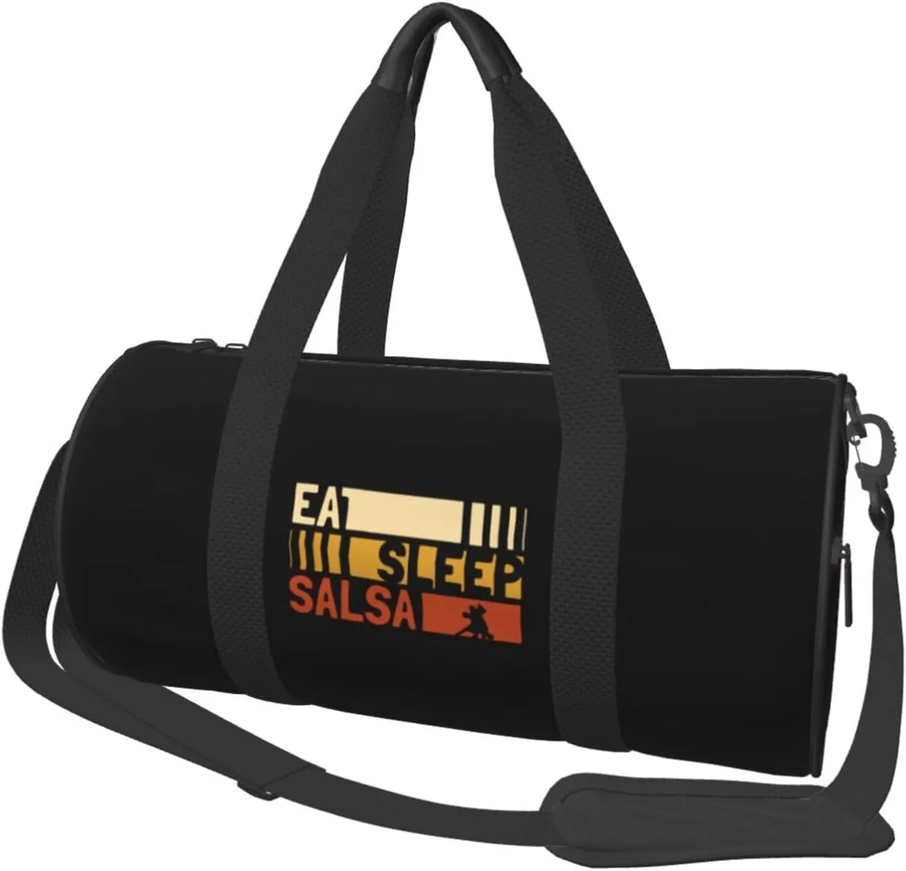 Eat Sleep Salsa Repeat Convertible Garment Bag with Shoulder Strap, Carry on Garment Duffel Bag for Men Women - Rolling Foldable for Travel Luggage Bags (Black)