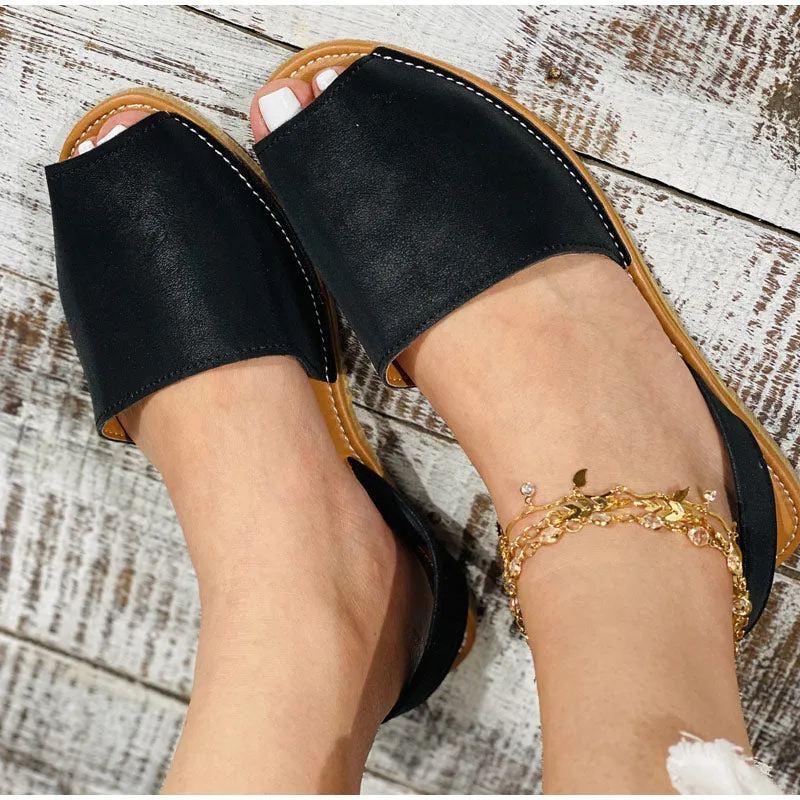 elveswallet Casual Peep Toe Sandals