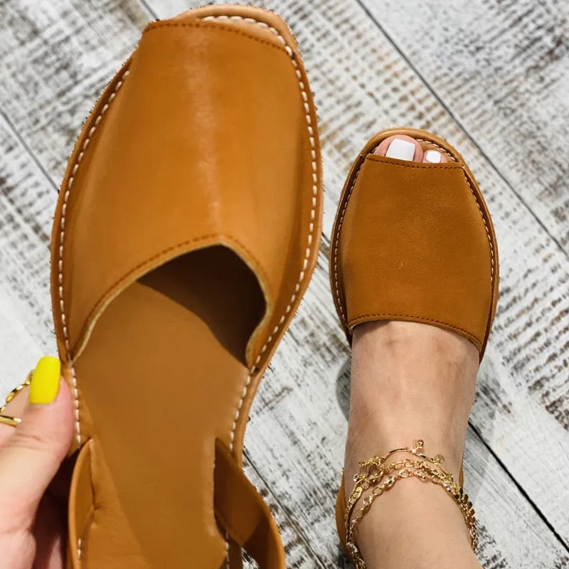 elveswallet Casual Peep Toe Sandals