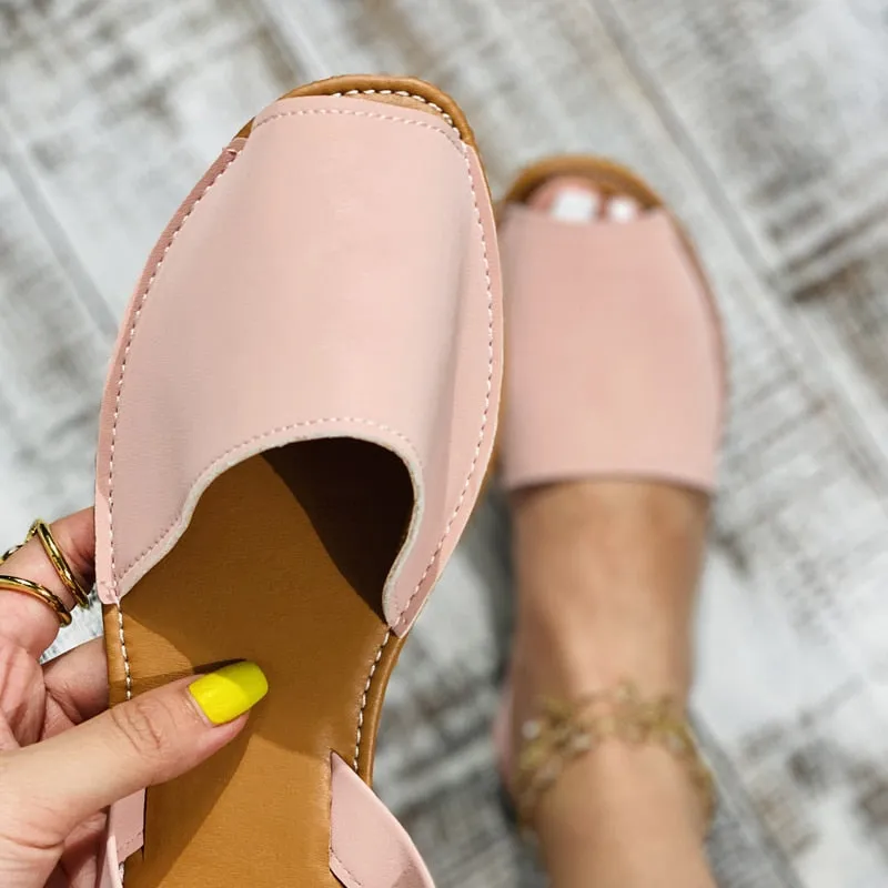 elveswallet Casual Peep Toe Sandals