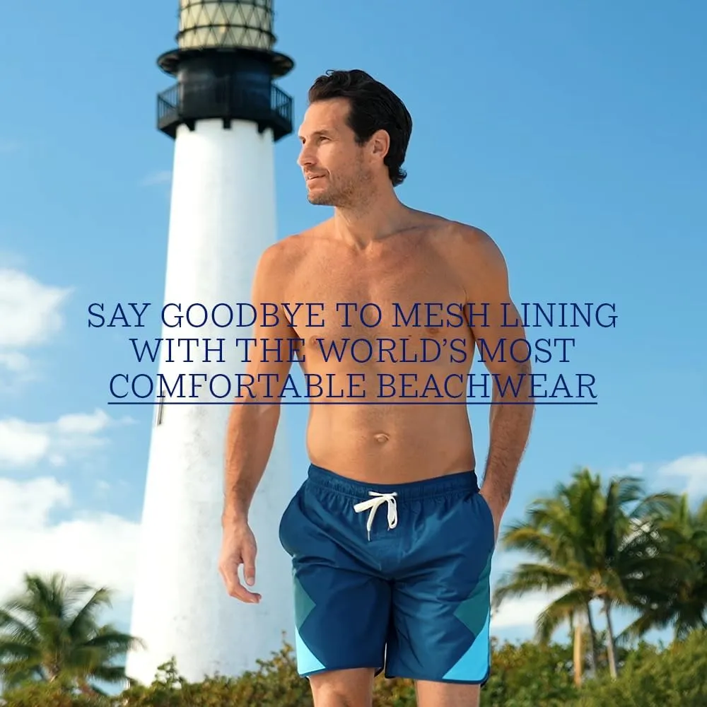 Fair Harbor The Anchor  Mens Swimsuits with BreezeKnit Liner, 8-inch Inseam  Anti- Chafe, Performance Swim Trunks