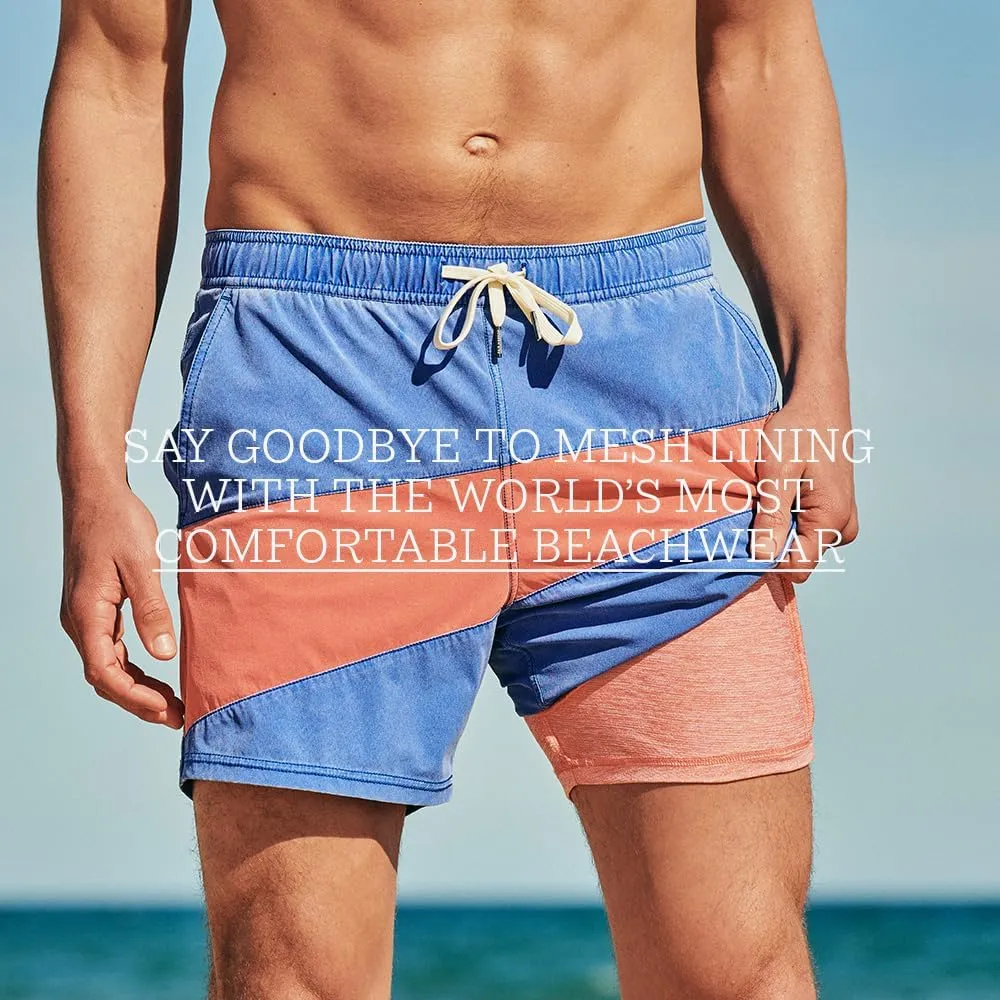 Fair Harbor The Bungalow Trunk  Men's Swim Suits with Liner, 5-inch Inseam  Anti-Chafe, Relaxed-fit Swim Trunks