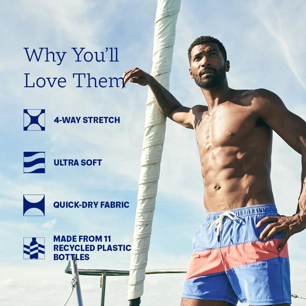 Fair Harbor The Bungalow Trunk  Men's Swim Suits with Liner, 5-inch Inseam  Anti-Chafe, Relaxed-fit Swim Trunks