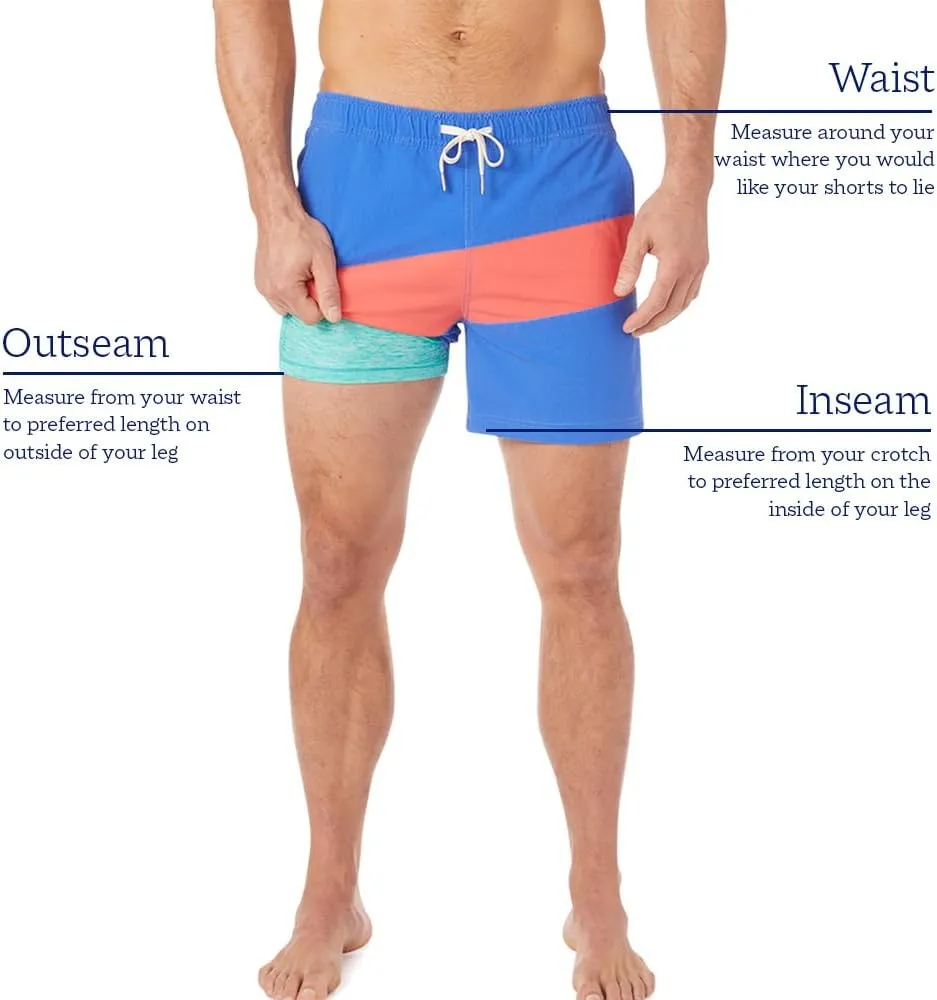 Fair Harbor The Bungalow Trunk  Men's Swim Suits with Liner, 5-inch Inseam  Anti-Chafe, Relaxed-fit Swim Trunks