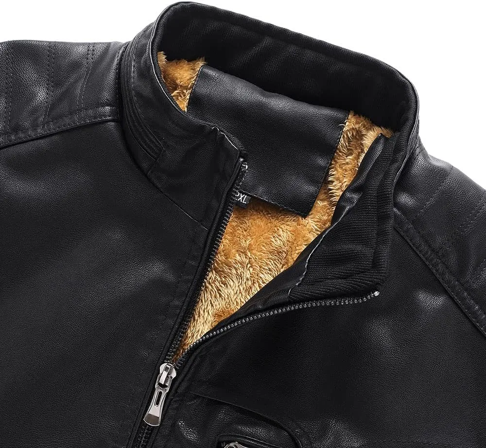 Fenrir Wolf Viking Norse Norsemen Odins Wolf on Men Personalized Men PU Leather Vest Jacket Coat Motorcycle
