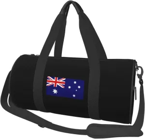Flag of Australia Convertible Garment Bag with Shoulder Strap, Carry on Garment Duffel Bag for Men Women - Rolling Foldable for Travel Luggage Bags (Black)