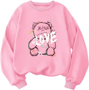 Floerns Women's Letter Graphic Print Long Sleeve Sweatshirt Pullover Tops