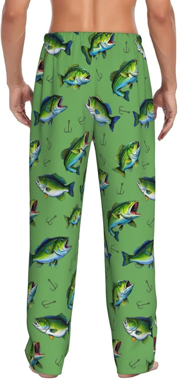 Funny Mens Pajama Pants Lounge Soft Sleep Pant Men Pajama Bottoms with Pockets Drawstring