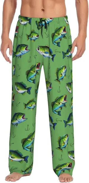 Funny Mens Pajama Pants Lounge Soft Sleep Pant Men Pajama Bottoms with Pockets Drawstring