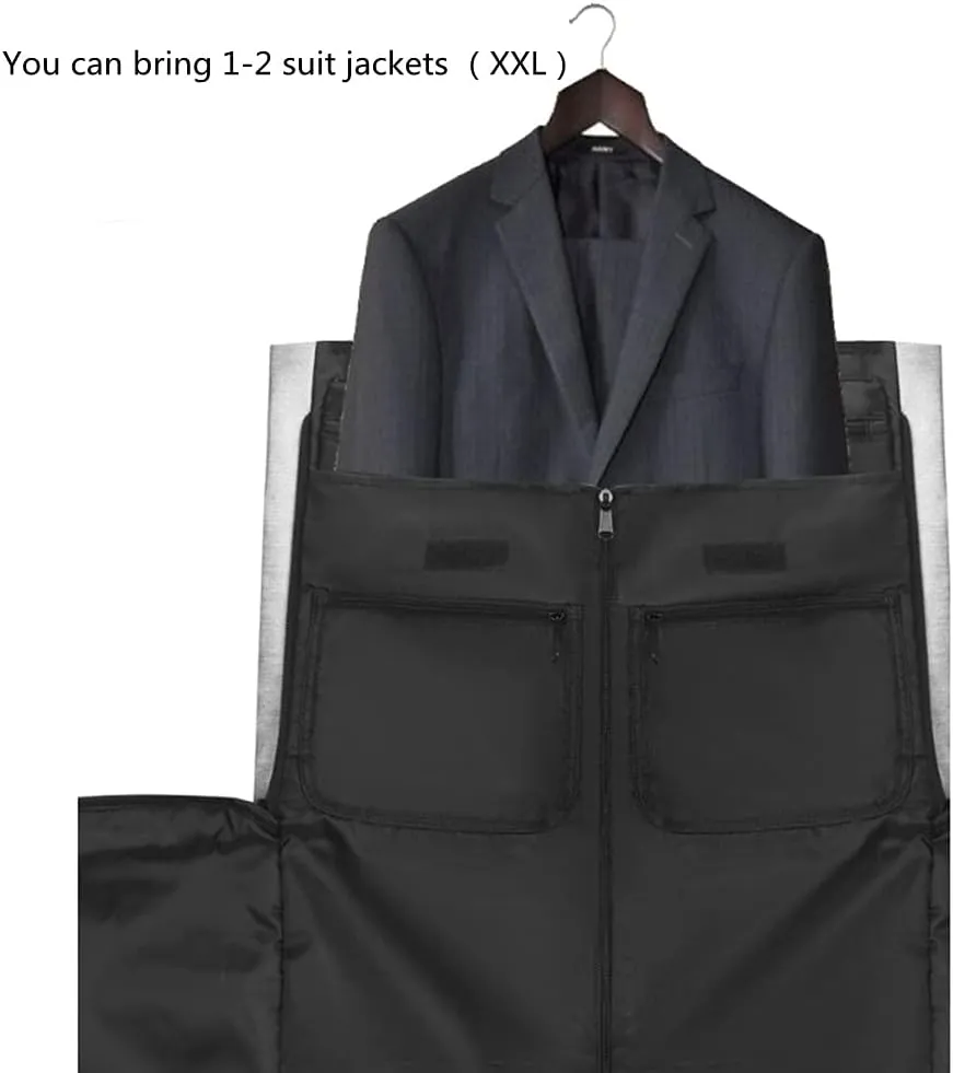 Garment Bags for Business Travel Convertible Travel Duffel Bag Carry on Garment Bag 2 in 1 Weekender Suit Bag for Men (Black)