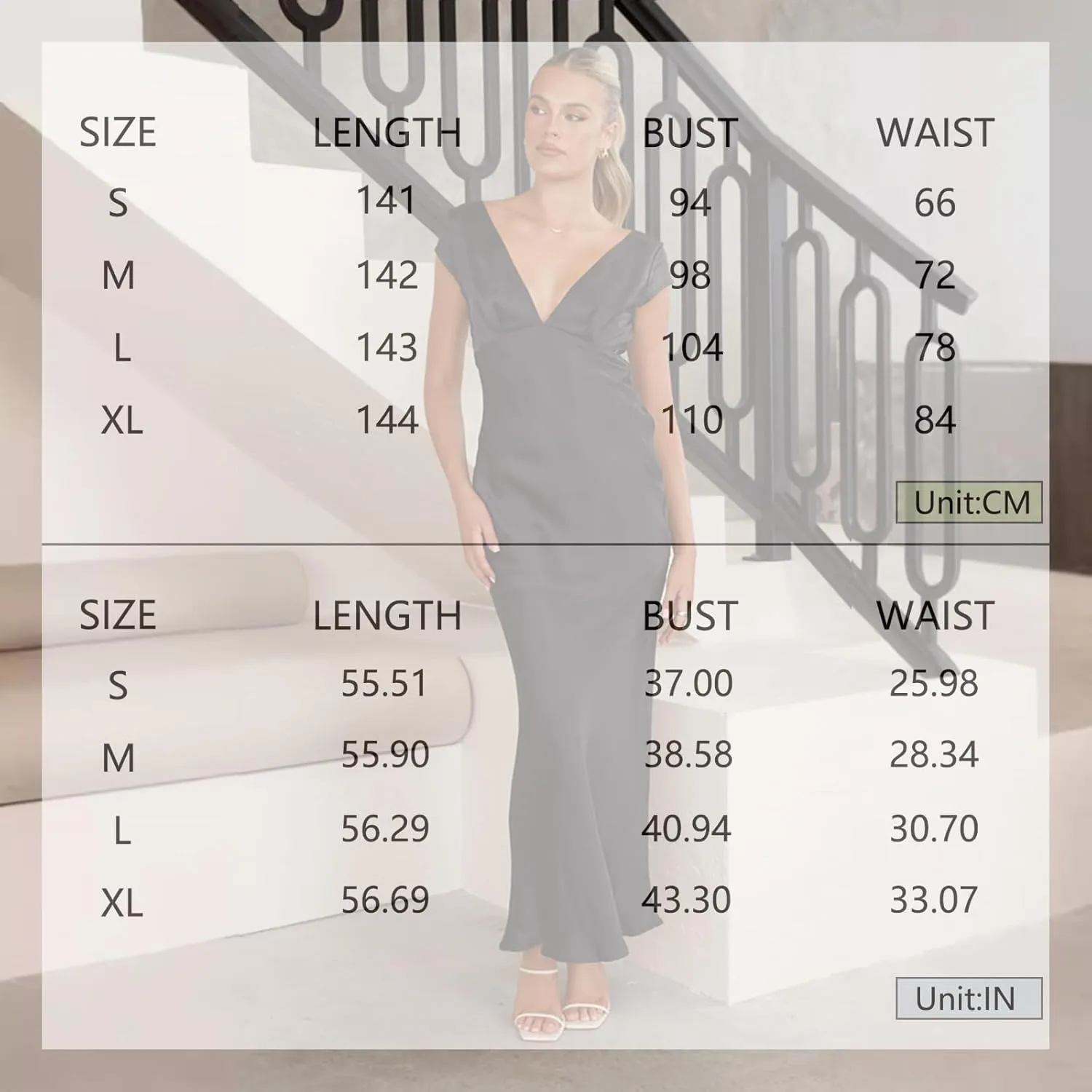 Gladtbser Women's Sexy Deep V-Neck Long Dress Elegant Sleeveless Bodycon Party Evening Gown Maxi Dress Club Long Skirt