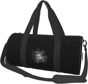 Halloween Spider Web Convertible Garment Bag with Shoulder Strap, Carry on Garment Duffel Bag for Men Women - Rolling Foldable for Travel Luggage Bags (Black)
