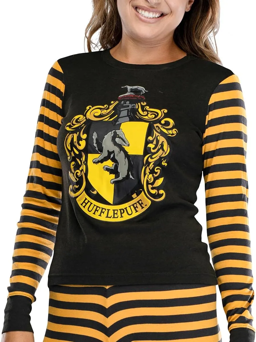 Harry Potter Hogwart's House Crest Tight Fit Adult Cotton Women's Pajama Set