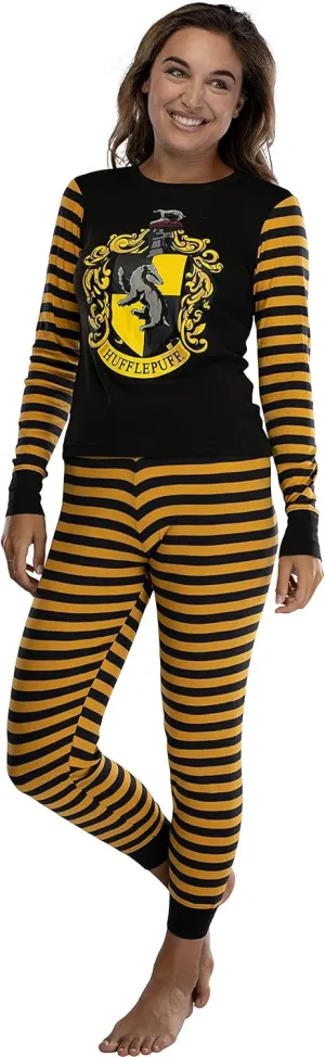 Harry Potter Hogwart's House Crest Tight Fit Adult Cotton Women's Pajama Set