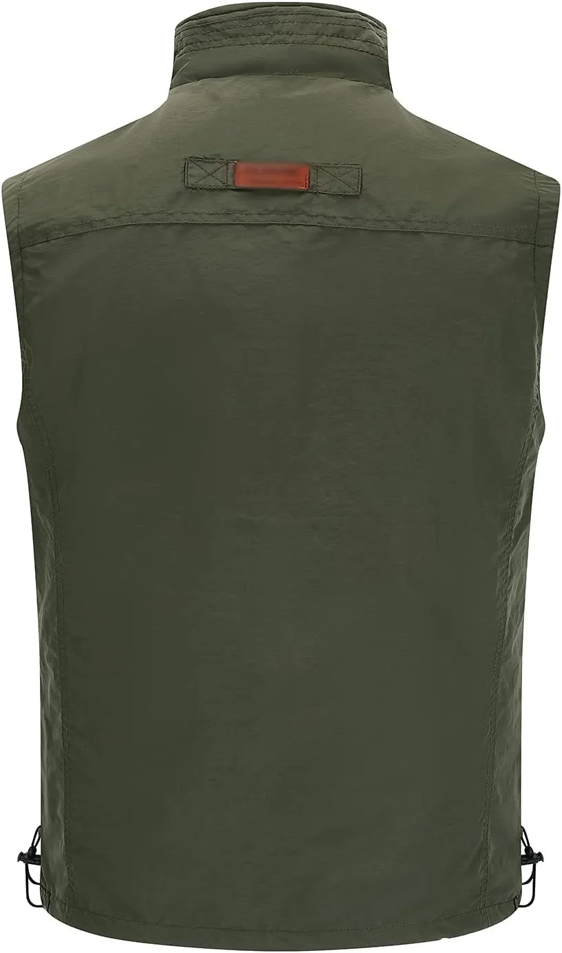 Hbufnha Mens Lightweight Vest Work Travel Safari Sport Jacket Padded Puffer Vest