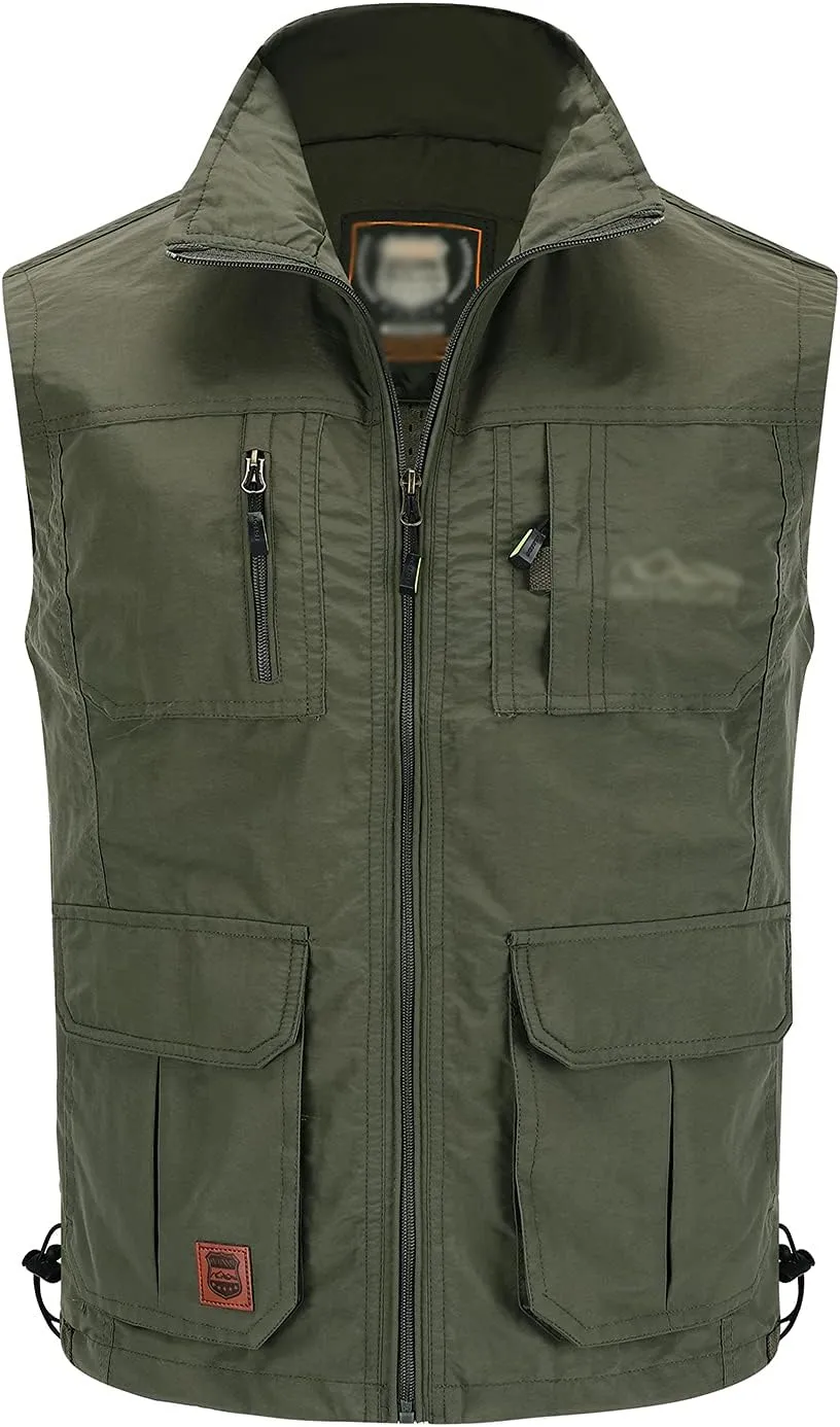 Hbufnha Mens Lightweight Vest Work Travel Safari Sport Jacket Padded Puffer Vest