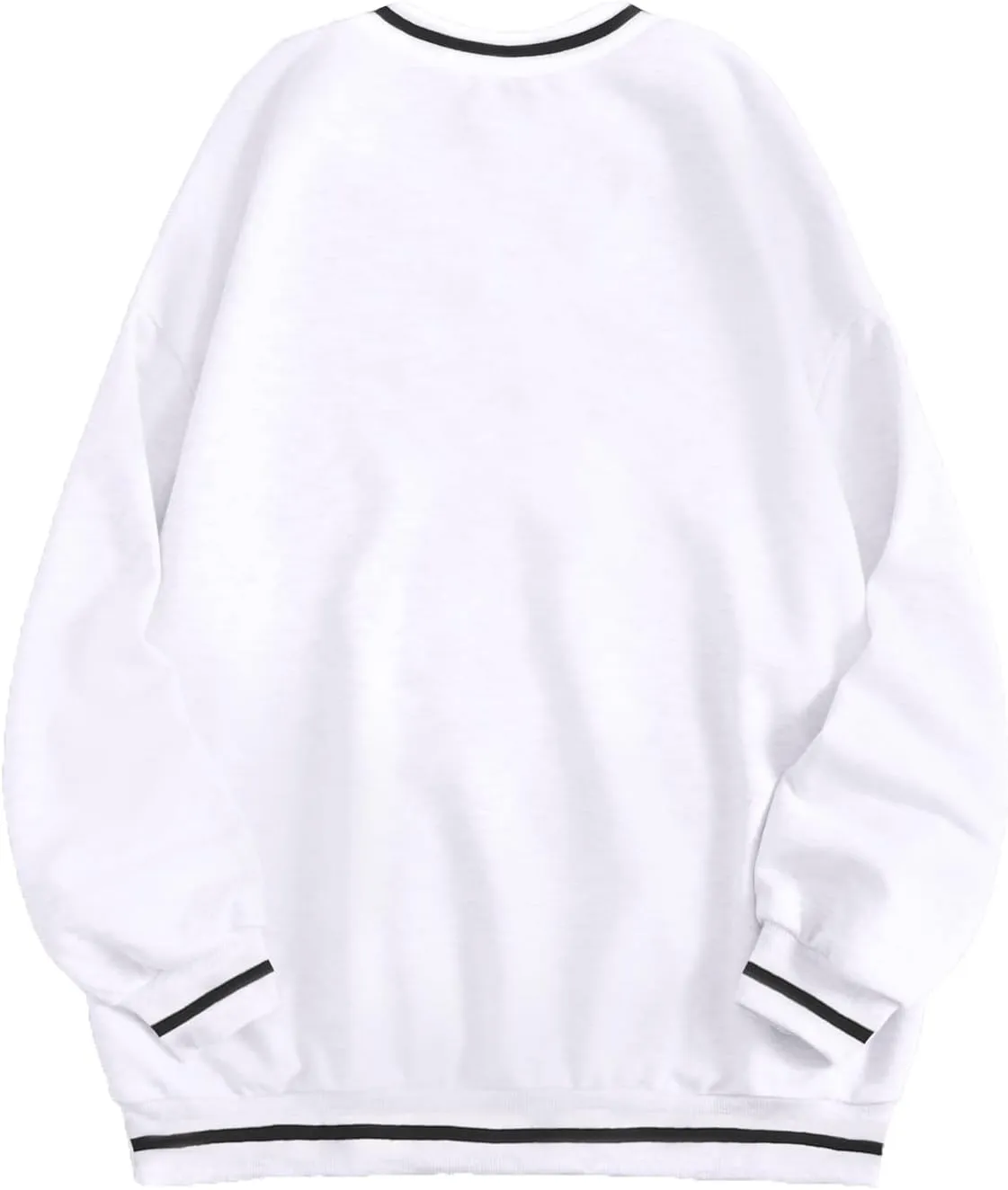 Hilinker Womens Graphic Oversized Sweatshirts V Neck Long Sleeve Pullover Tops