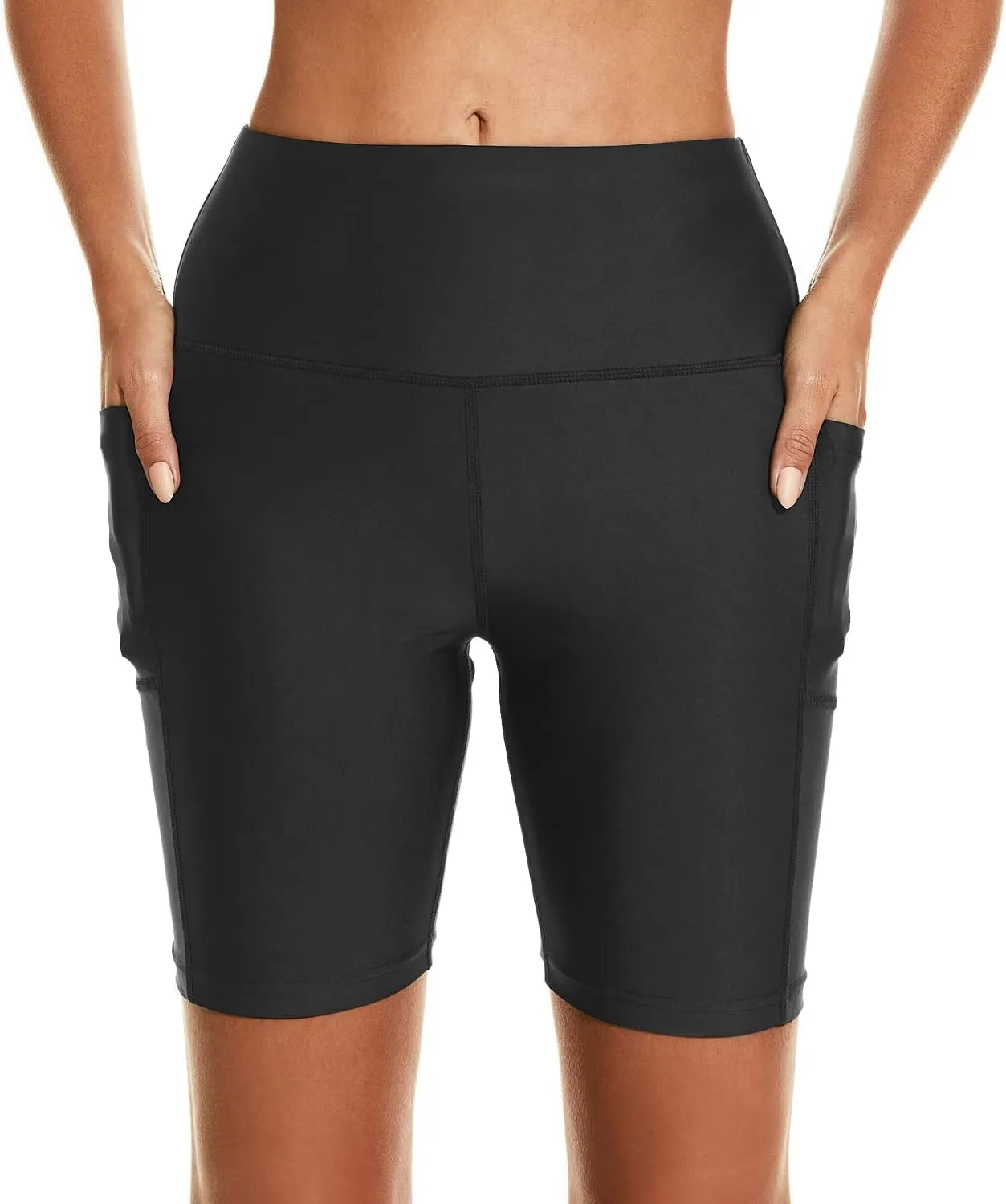 HODOSPORTS Women's 3''/5''/7''/9'' Swim Shorts UPF 50  High Waisted Board Shorts with Pockets Liner Quick Dry Swimsuit Bottom