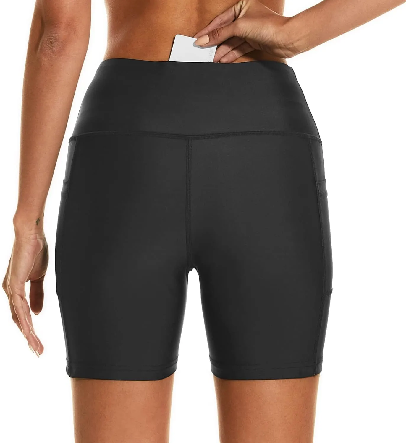HODOSPORTS Women's 3''/5''/7''/9'' Swim Shorts UPF 50  High Waisted Board Shorts with Pockets Liner Quick Dry Swimsuit Bottom