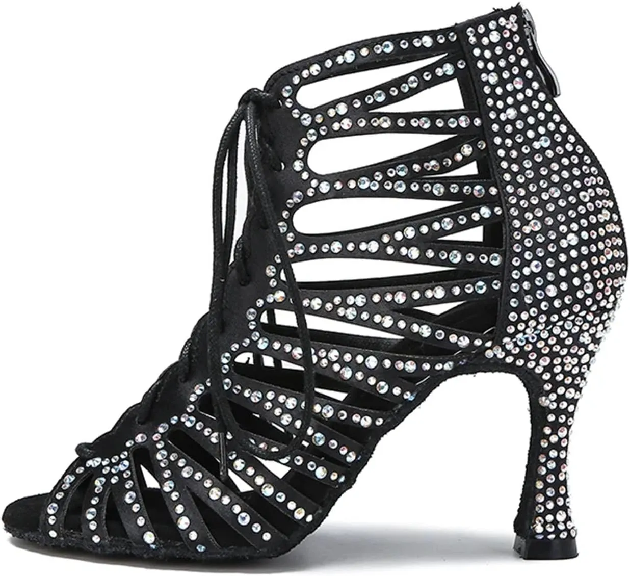 Hollow Out Rhinestone Sandals - Ballroom Party Shoes for Girls (9CM/3.54")