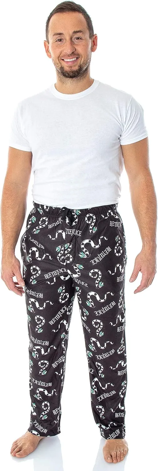 INTIMO Beetlejuice Men's Allover Sandworm Pattern Lounge Sleep Pajama Pants