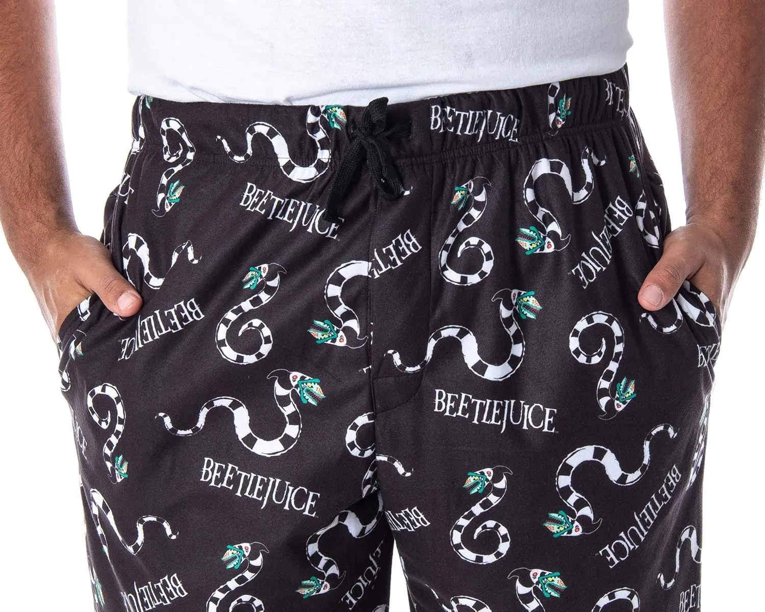INTIMO Beetlejuice Men's Allover Sandworm Pattern Lounge Sleep Pajama Pants