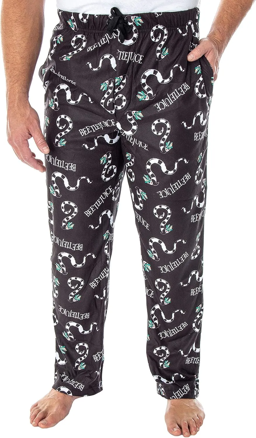 INTIMO Beetlejuice Men's Allover Sandworm Pattern Lounge Sleep Pajama Pants