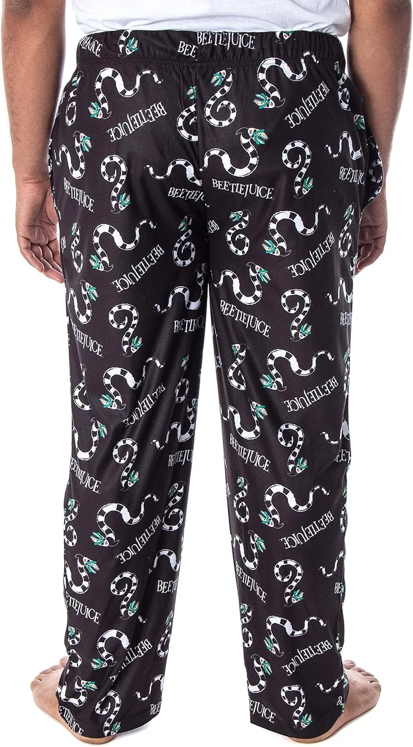 INTIMO Beetlejuice Men's Allover Sandworm Pattern Lounge Sleep Pajama Pants