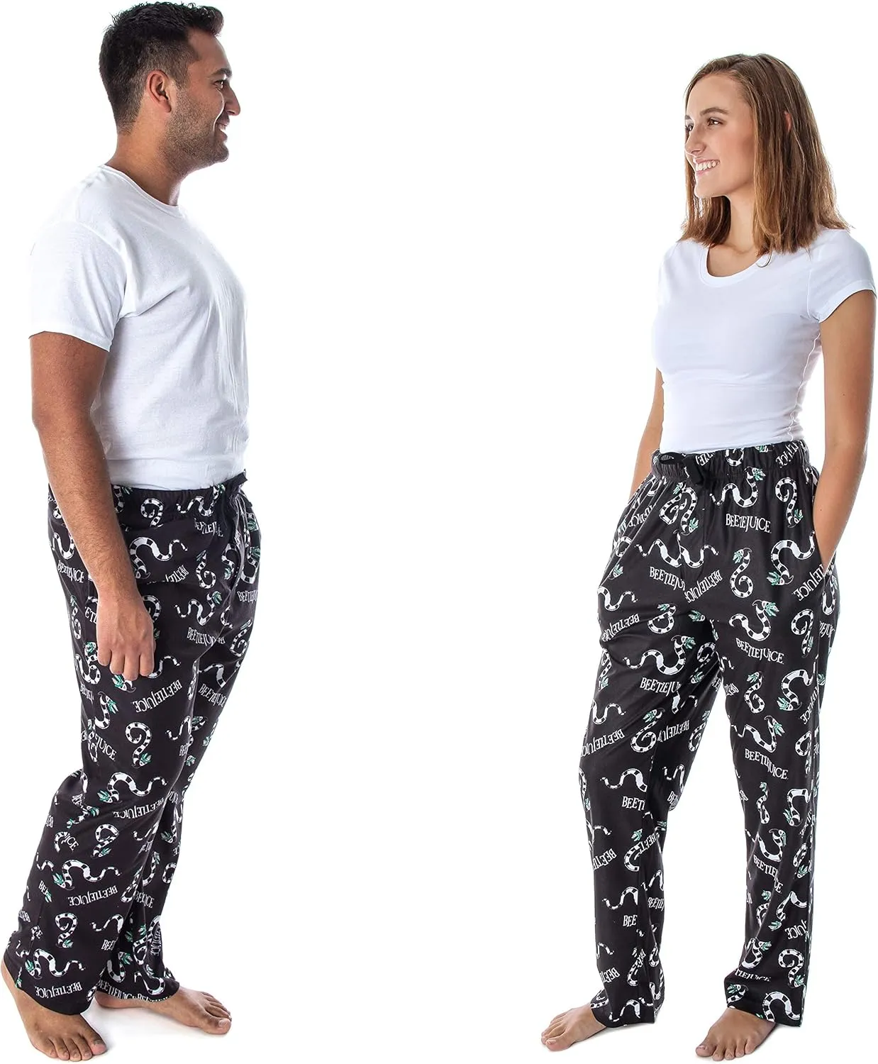 INTIMO Beetlejuice Men's Allover Sandworm Pattern Lounge Sleep Pajama Pants